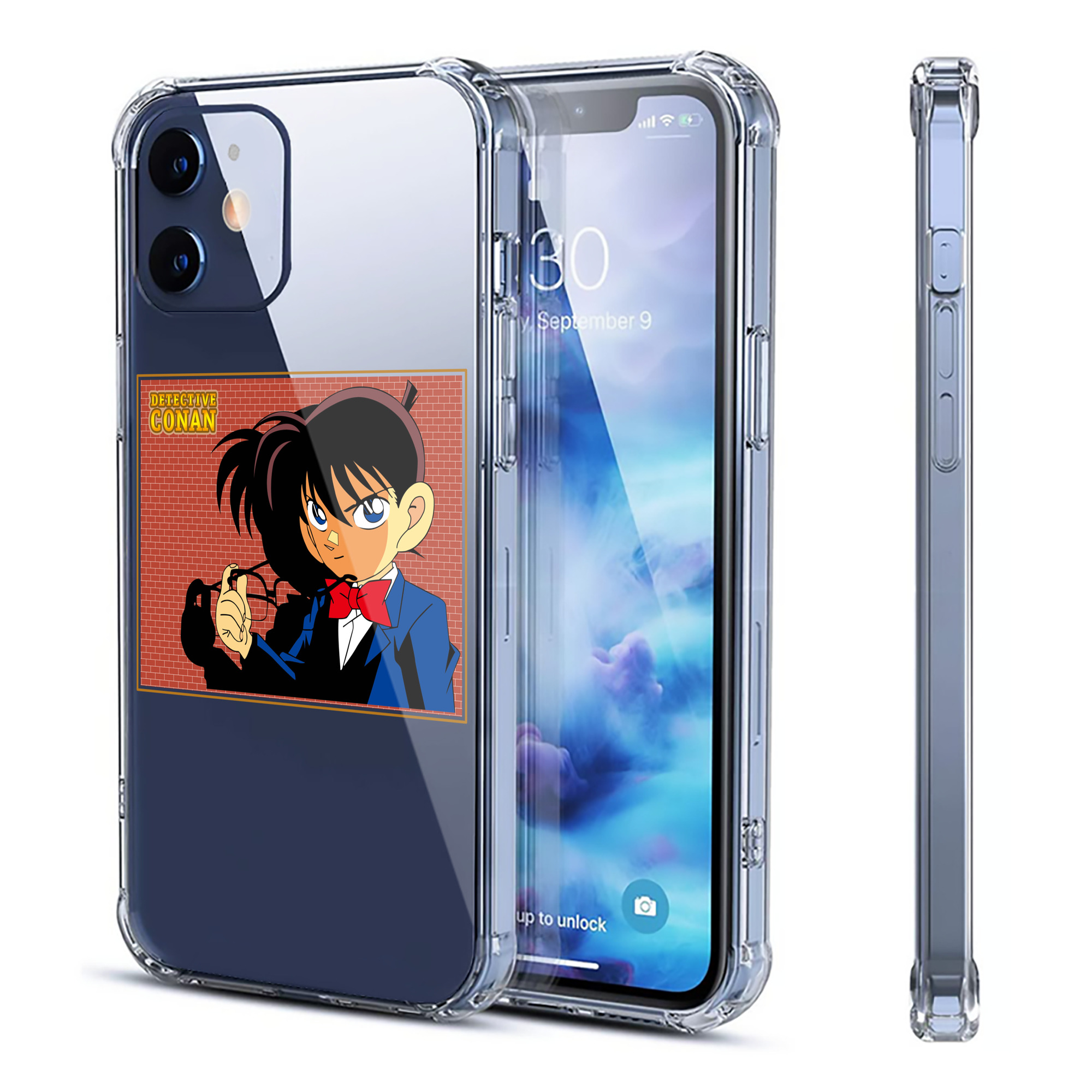 （画像用） 名探偵コナン 江戸川 コナン Detective Conan Conan Edogawa 【iPhone 12シリーズ対応】透明スマホケース（クリアソフトケース）